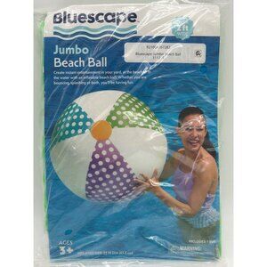 Bluescape Jumbo Inflatable Beach Ball 25-Inch Diameter Ages 3+
